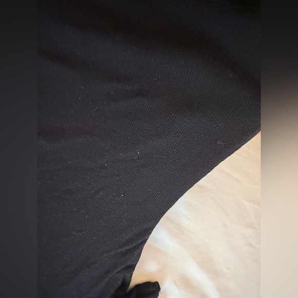 Black Scallop Trim mockneck Top - Picture 5 of 6